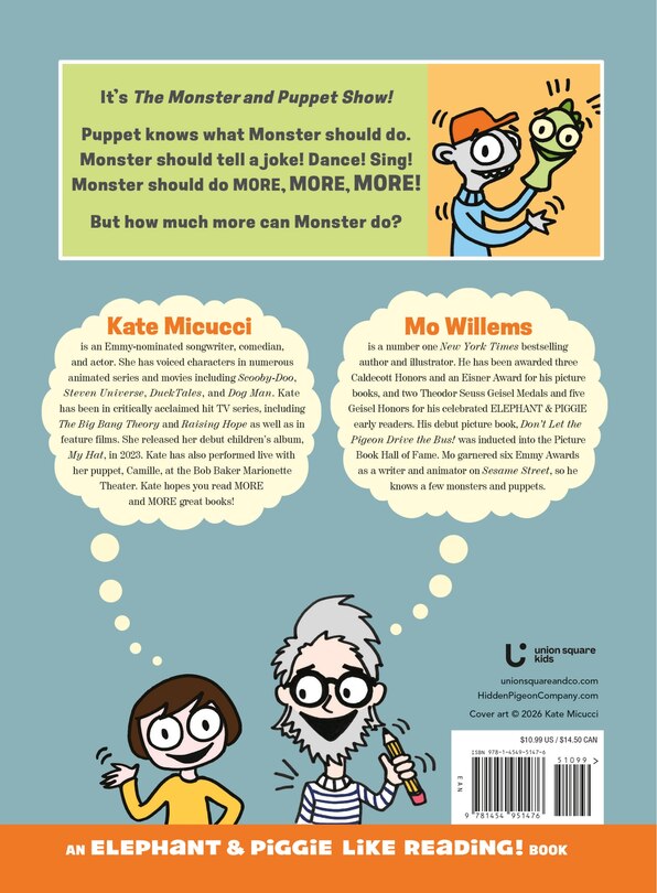 Couverture arrière_The Monster and Puppet Show!-Elephant & Piggie Like Reading!