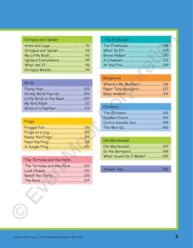 Aperçu du contenu 2_The Never-Bored Kid Book, Age 6 - 7 Workbook