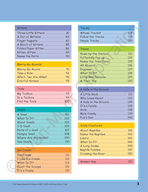 Aperçu du contenu 2_The Never-Bored Kid Book, Age 5 - 6 Workbook
