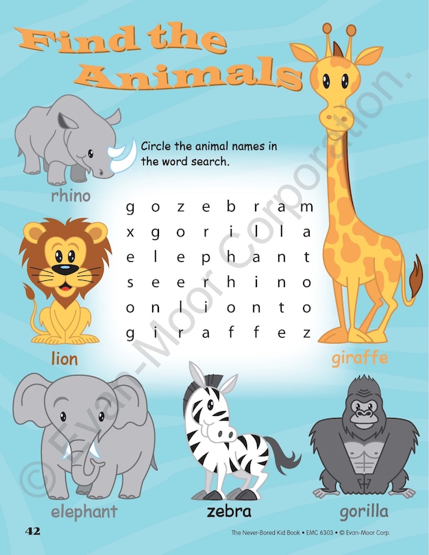 Aperçu du contenu 4_The Never-Bored Kid Book, Age 5 - 6 Workbook