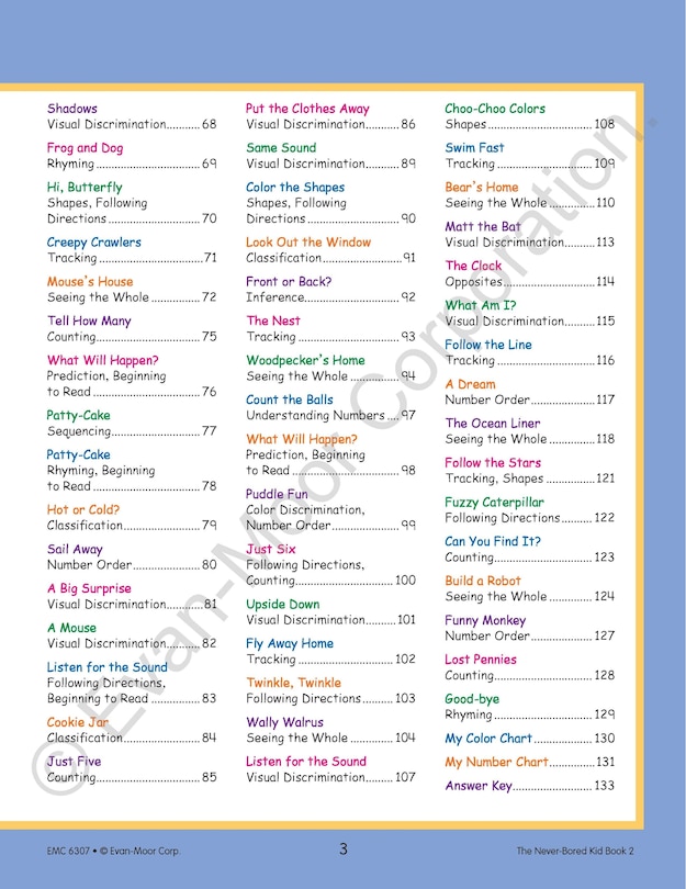 Sample content 2_The Never-Bored Kid Book 2, Age 4 - 5 Workbook