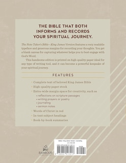 Couverture arrière_The Note Taker's Bible--King James Version
