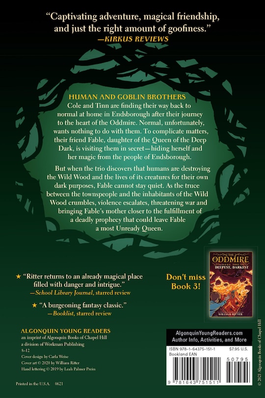 Couverture arri&egrave;re_The Oddmire, Book 2: The Unready Queen