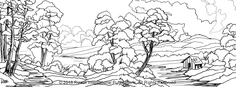 Aperçu du contenu 3_The Official Bob Ross Coloring Book