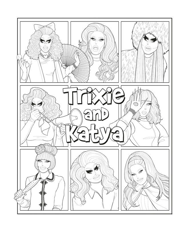 Sample content_The Official Trixie and Katya Coloring Book