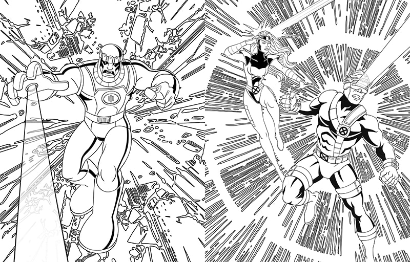 Sample content_The Official X-Men Coloring Book