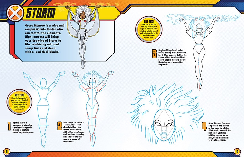 Sample content_The Official X-Men How to Draw