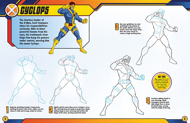 Sample content 3_The Official X-Men How to Draw
