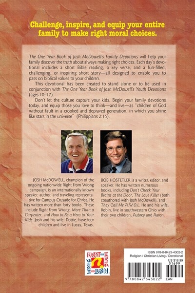 Back cover_The One Year Book of Josh McDowell's Family Devotions