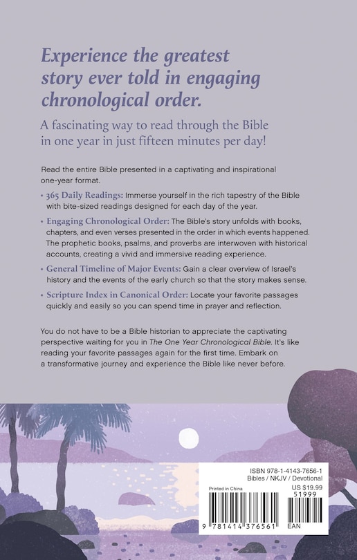 Back cover_The One Year Chronological Bible NKJV (Softcover)