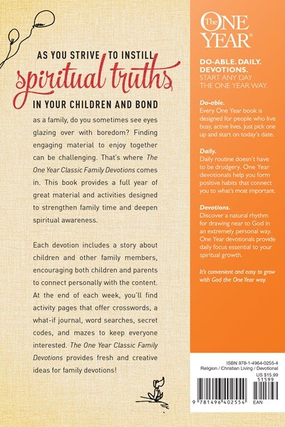 Couverture arrière_The One Year Classic Family Devotions