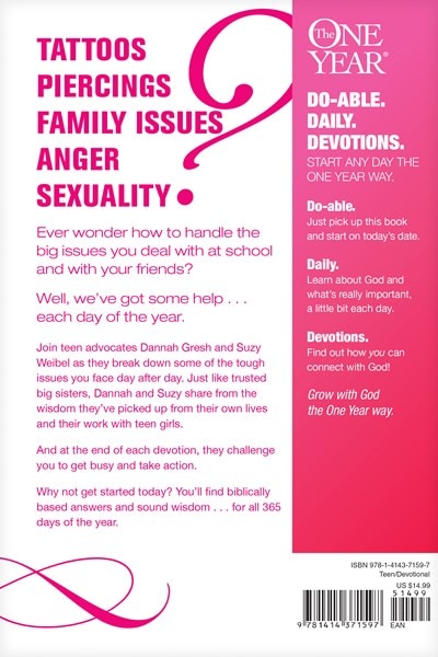 Back cover_The One Year Devos for Teen Girls