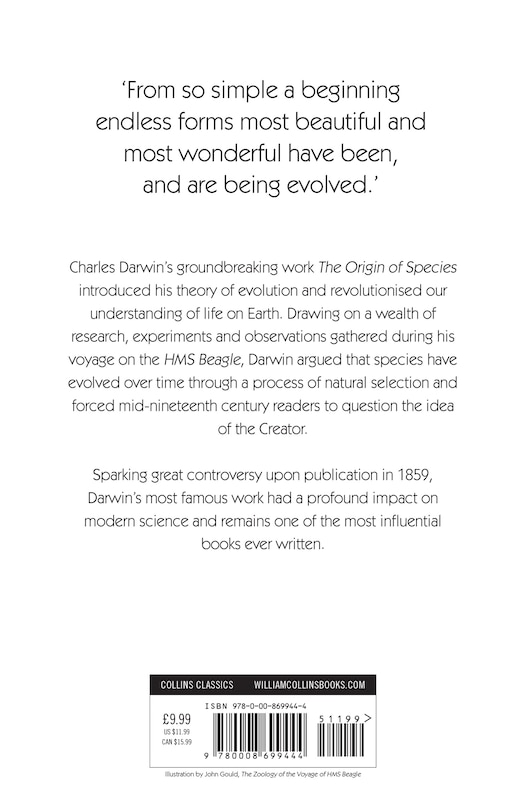 Back cover_The Origin of Species (Collins Classics)