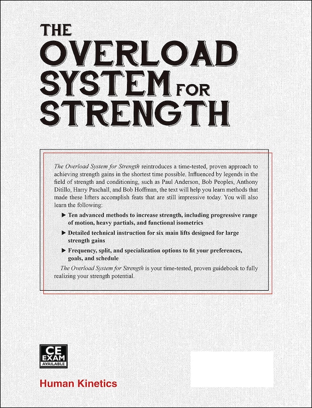 Back cover_The Overload System for Strength