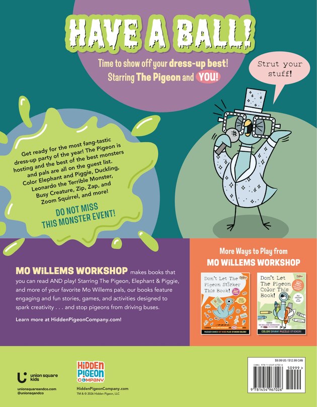 Couverture arri&egrave;re_The Pigeon and Pals Costume Party Coloring Book