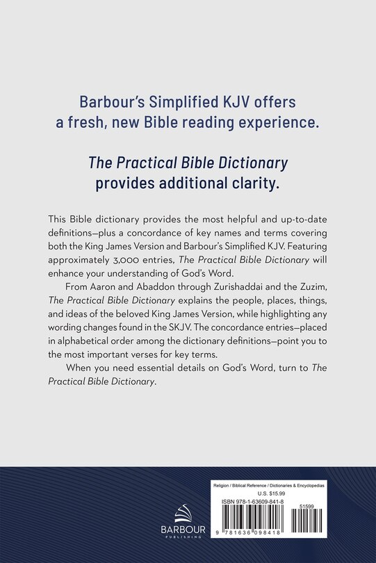 Back cover_The Practical Bible Dictionary