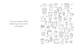 Sample content_The Pumpkin Spice Café Coloring Book (Dream Harbor)