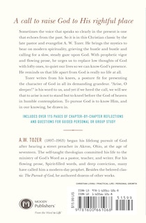 Back cover_The Pursuit of God with Study Guide