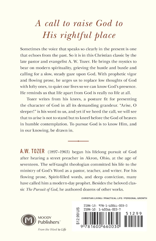 Back cover_The Pursuit of God