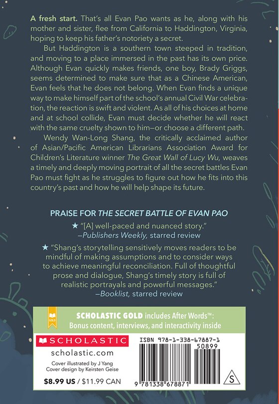 Back cover_The Secret Battle of Evan Pao (Scholastic Gold)