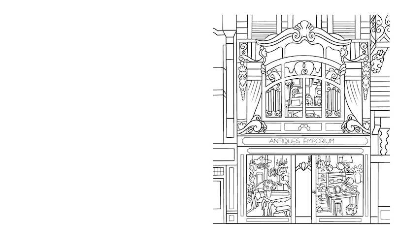 Aper&ccedil;u du contenu 3_SHOP FRONTS COLOURING BK