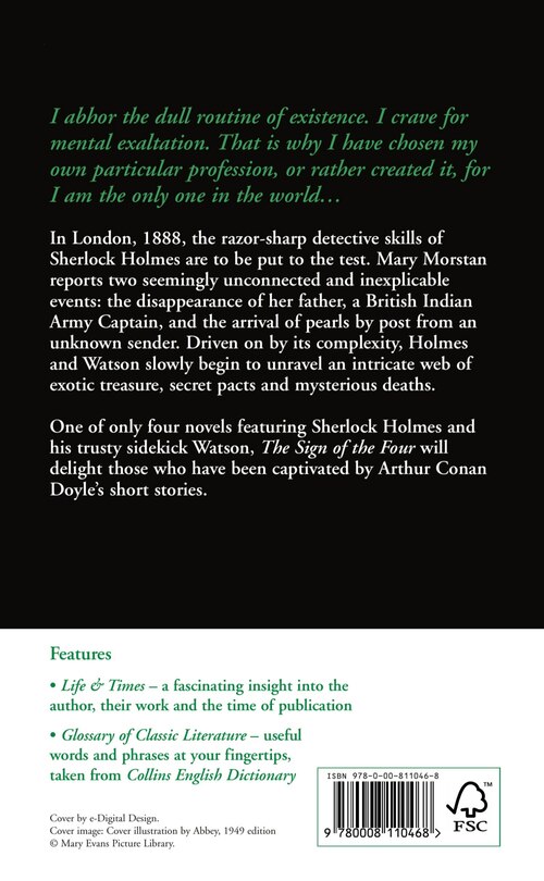 Back cover_The Sign of the Four