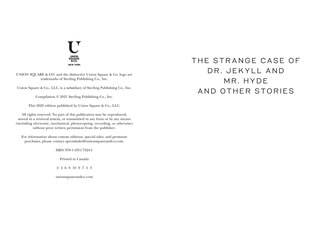 Aperçu du contenu_The Strange Case of Dr. Jekyll and Mr. Hyde and Other Stories