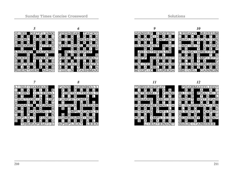 Aper&ccedil;u du contenu_The Sunday Times Concise Crossword Book 1
