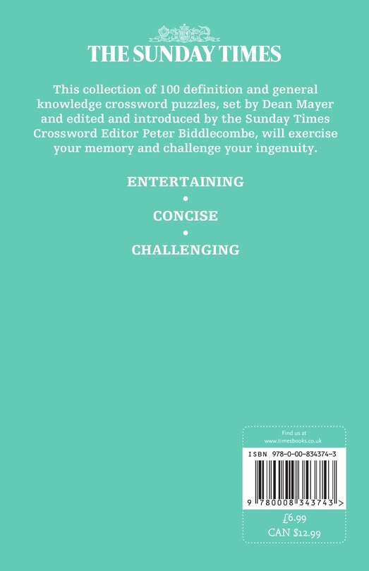 Couverture arri&egrave;re_The Sunday Times Concise Crossword Book 2