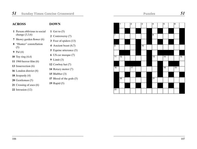 Aper&ccedil;u du contenu_The Sunday Times Concise Crossword Book 2