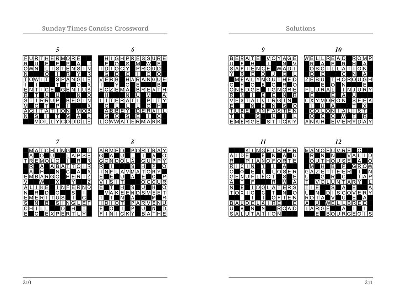 Aper&ccedil;u du contenu_The Sunday Times Concise Crossword Book 4