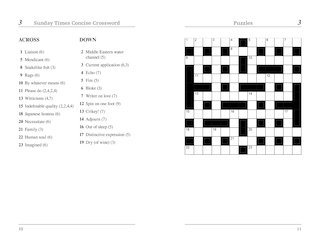 Aperçu du contenu_The Sunday Times Concise Crossword Book 5