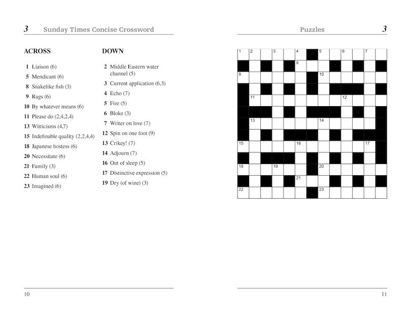 Aperçu du contenu_The Sunday Times Concise Crossword Book 5