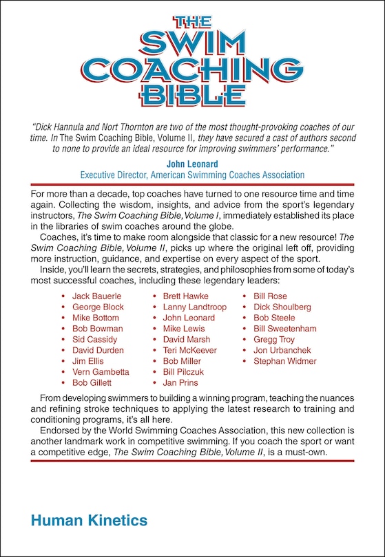 Back cover_The Swim Coaching Bible, Volume Ii