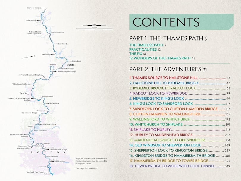 Table des mati&egrave;res_The Thames Path