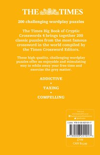 Back cover_The Times Big Book of Cryptic Crosswords 4: 200 world-famous crossword puzzles (The Times Crosswords)