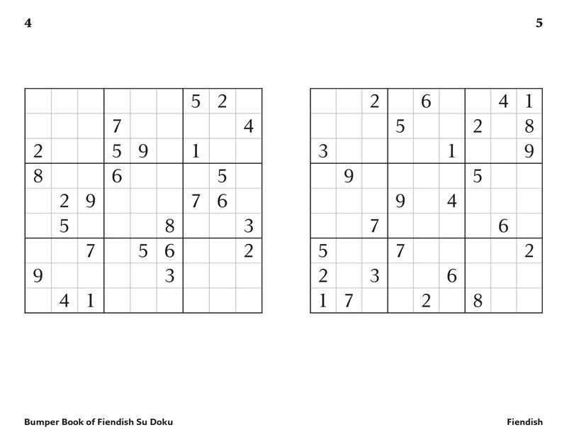 Aperçu du contenu_The Times Bumper Book of Fiendish Su Doku book 1