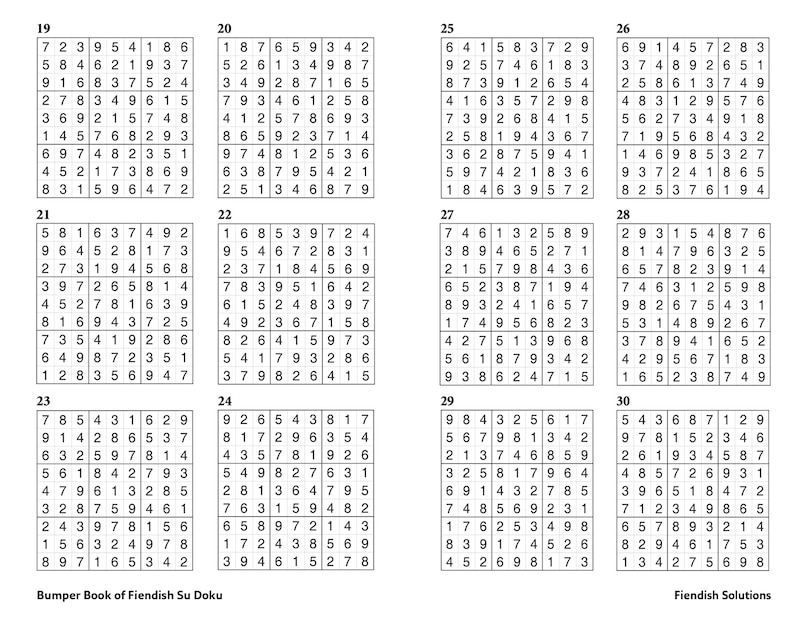 Aperçu du contenu 4_The Times Bumper Book of Fiendish Su Doku book 1