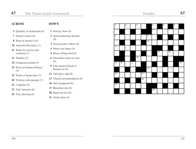 Aperçu du contenu_The Times Quick Crossword Book 30