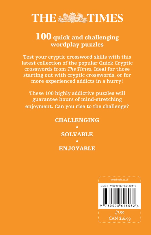 Back cover_The Times Quick Cryptic Crossword Book 9