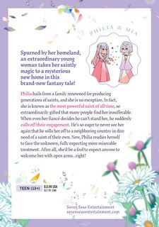 Back cover_The Too-Perfect Saint: Tossed Aside by My Fiancé and Sold to Another Kingdom (Manga) Vol. 1