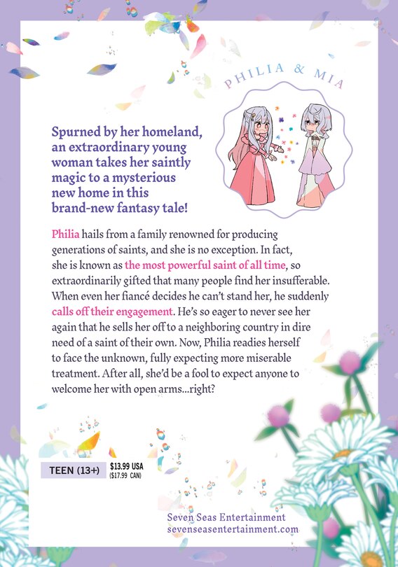Back cover_The Too-Perfect Saint: Tossed Aside by My Fiancé and Sold to Another Kingdom (Manga) Vol. 1
