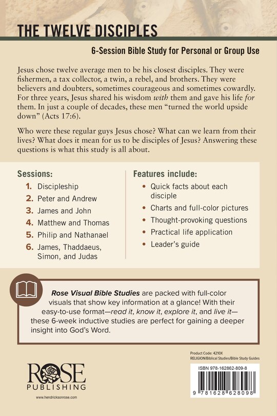 Back cover_The Twelve Disciples Bible Study