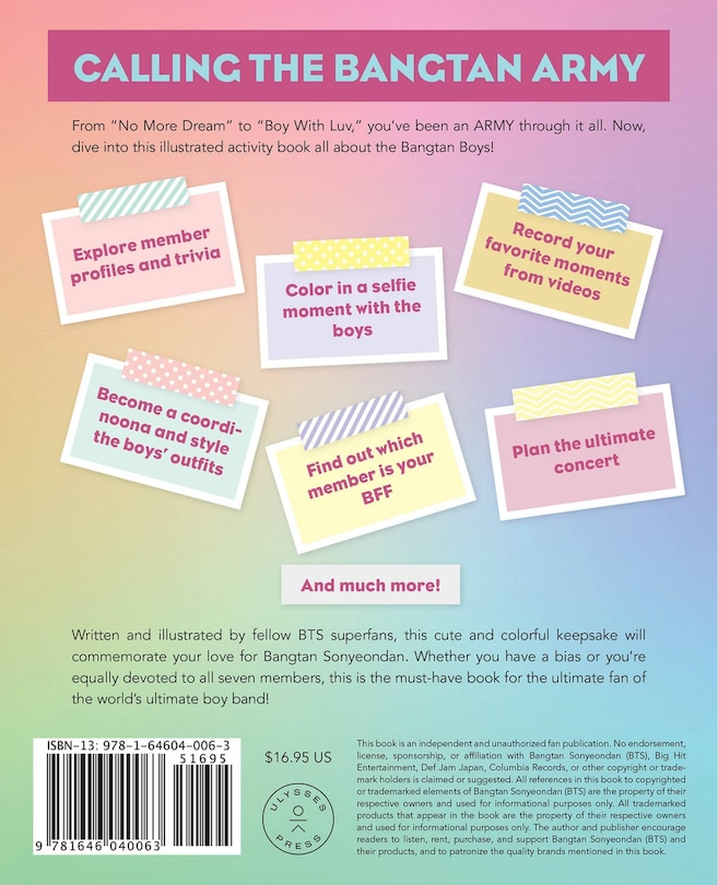 Couverture arri&egrave;re_The Unofficial BTS Fan Book