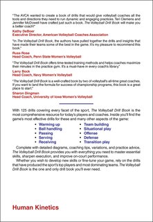 Couverture arri&egrave;re_The Volleyball Drill Book