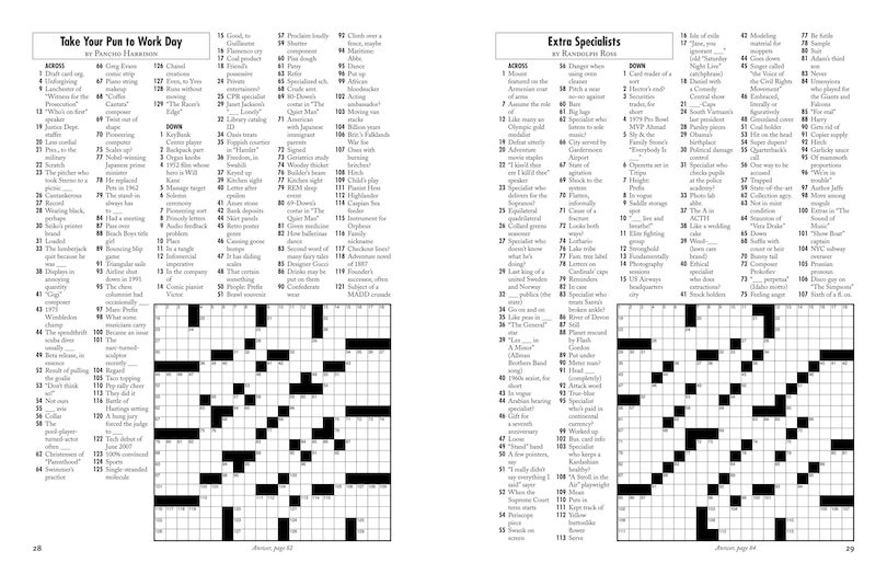 Aperçu du contenu 3_The Wall Street Journal First-rate Sunday Crosswords