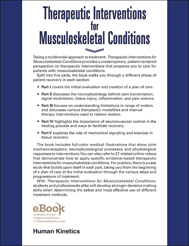 Couverture arri&egrave;re_Therapeutic Interventions for Musculoskeletal Conditions