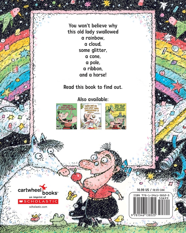 Back cover_There Was an Old Lady Who Swallowed a Rainbow!