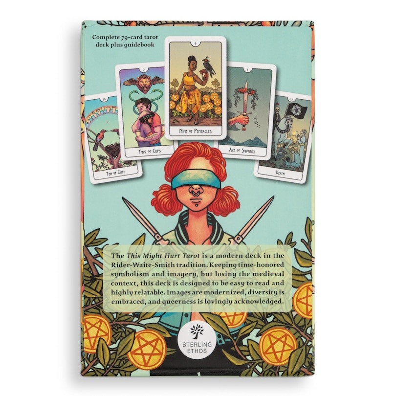 Back cover_This Might Hurt Tarot Deck