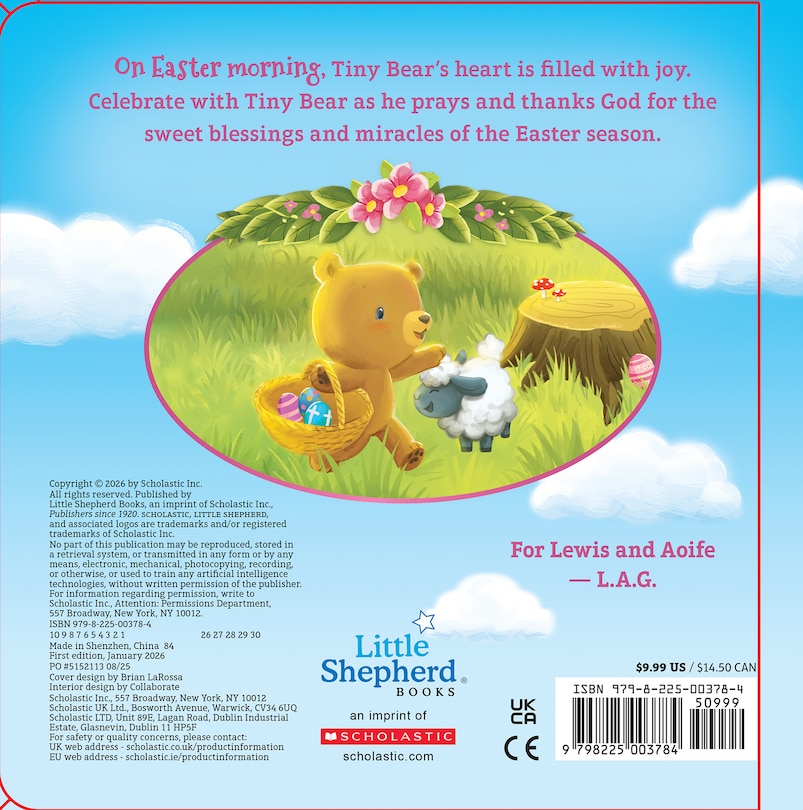 Couverture arri&egrave;re_Tiny Bear's Easter Prayer